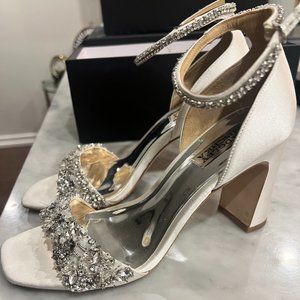 Kendall Crystal-Adorned Block Heel